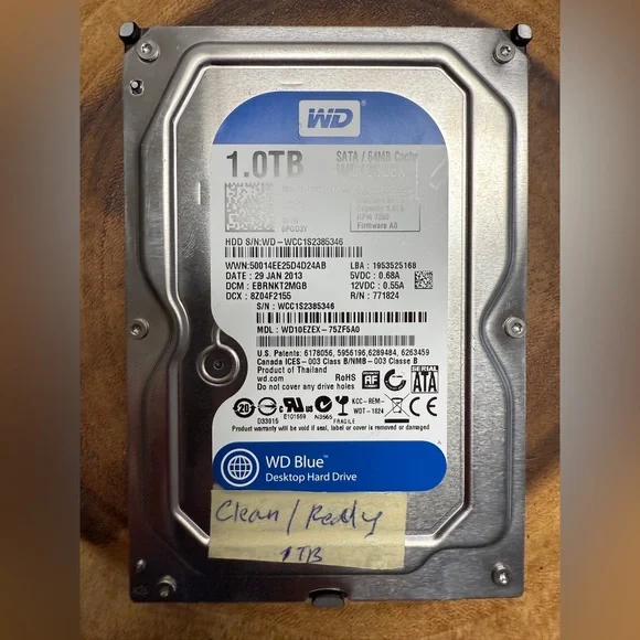 TESTED Western Digital (WD) Blue 1.0TB Desktop Hard Drive WD10EZEX-75ZF5A0   #10 - Picture 1 of 8